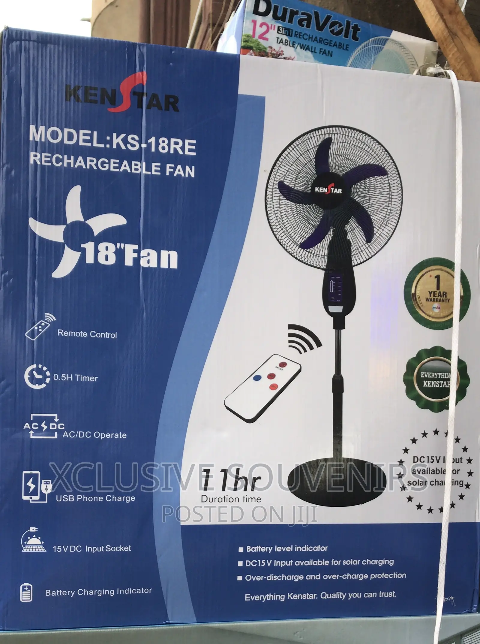 18” Kenstar Rechargeable Fan (Ks-18re)
