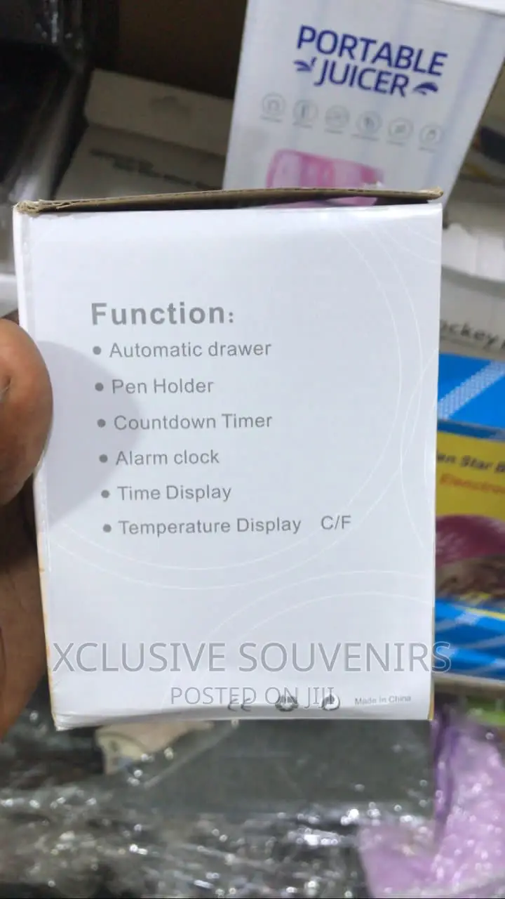 Multifunctional Pen Holder With Time Display and Alarm Clock
