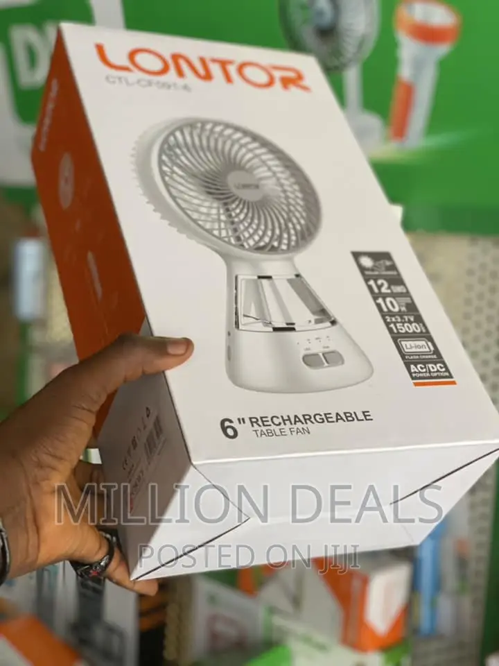 Stylish Unique Table Mini Rechargeable Fan"6"