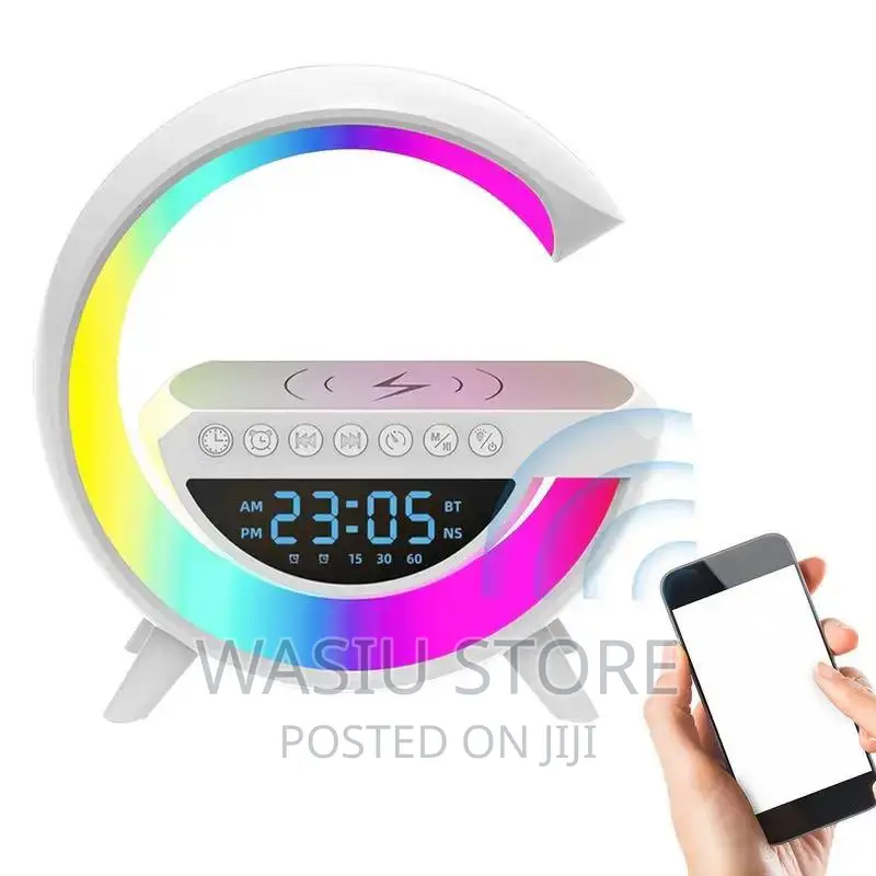 Led Wireless Charger Atmosphere Lamp With Bluetooth Speaker