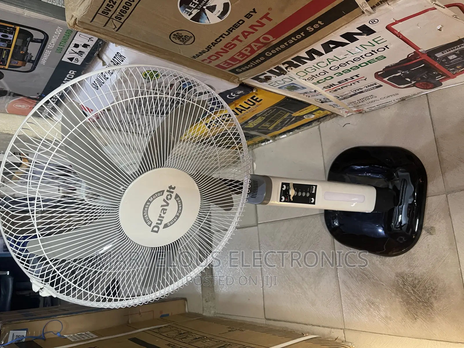 Brand New Duravolt 16inch Rechargeable Standing Fan Withsola