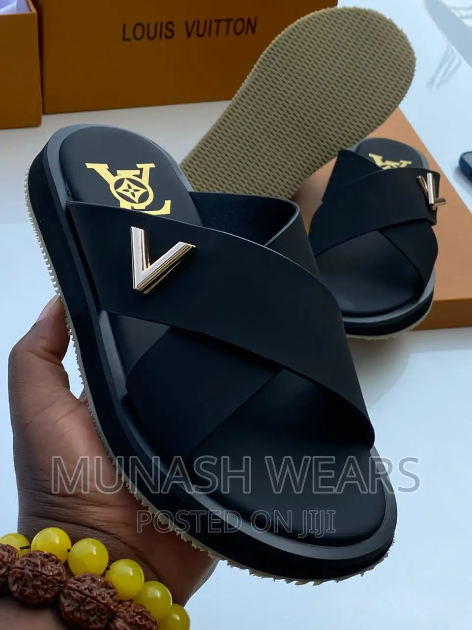 Louis Vuitton Leather Slide