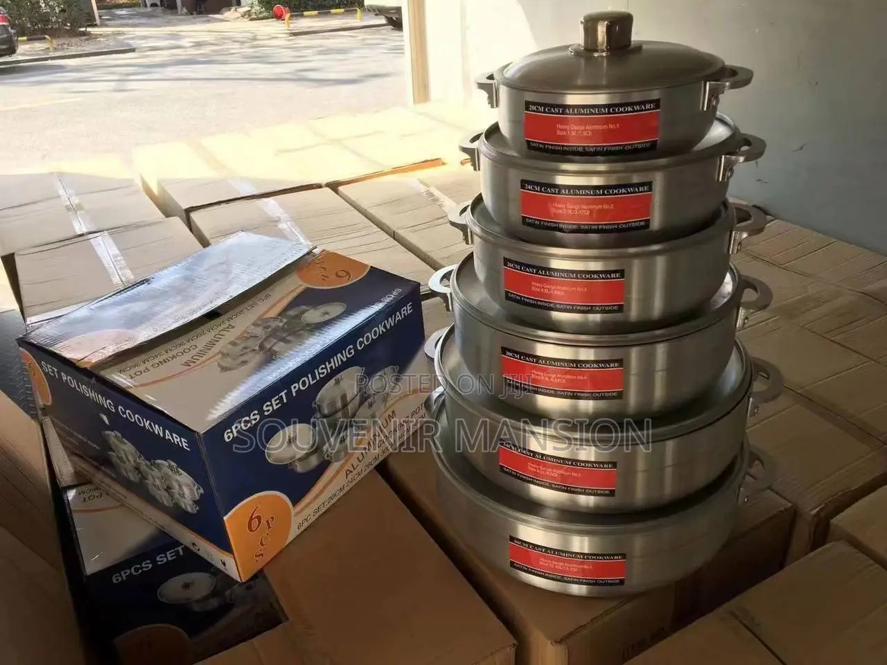 6pieces Aluminum Set of Pot