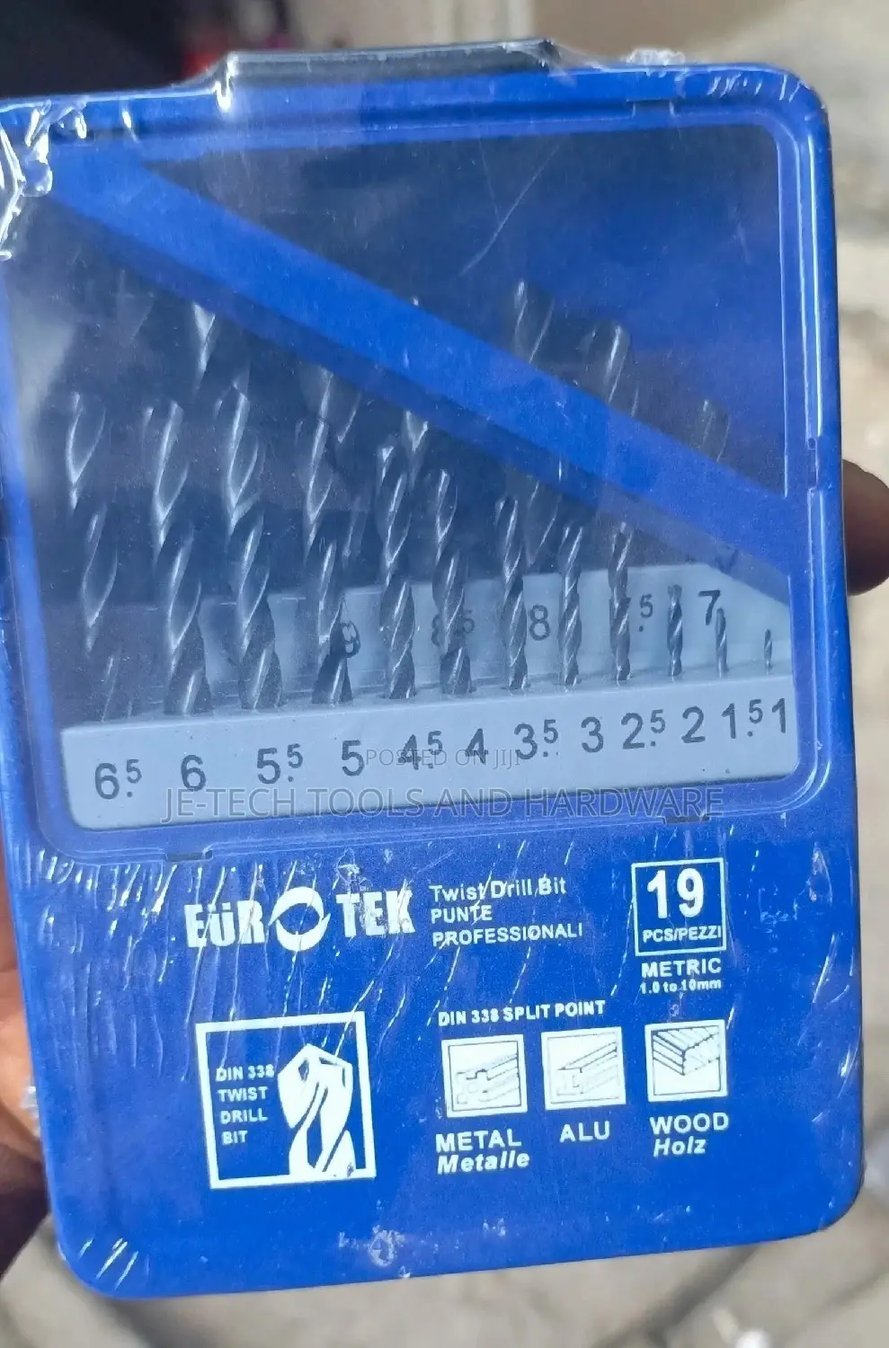 19pcs HSS Professional Drill Bit Set for Metal, Alu and Wood