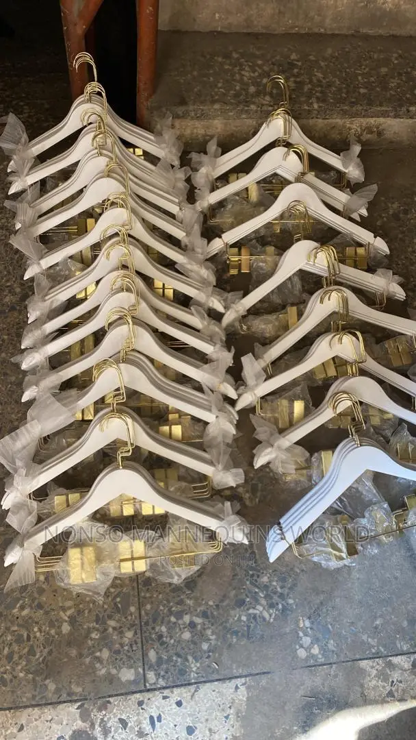 2 in One White Hangers With Clips