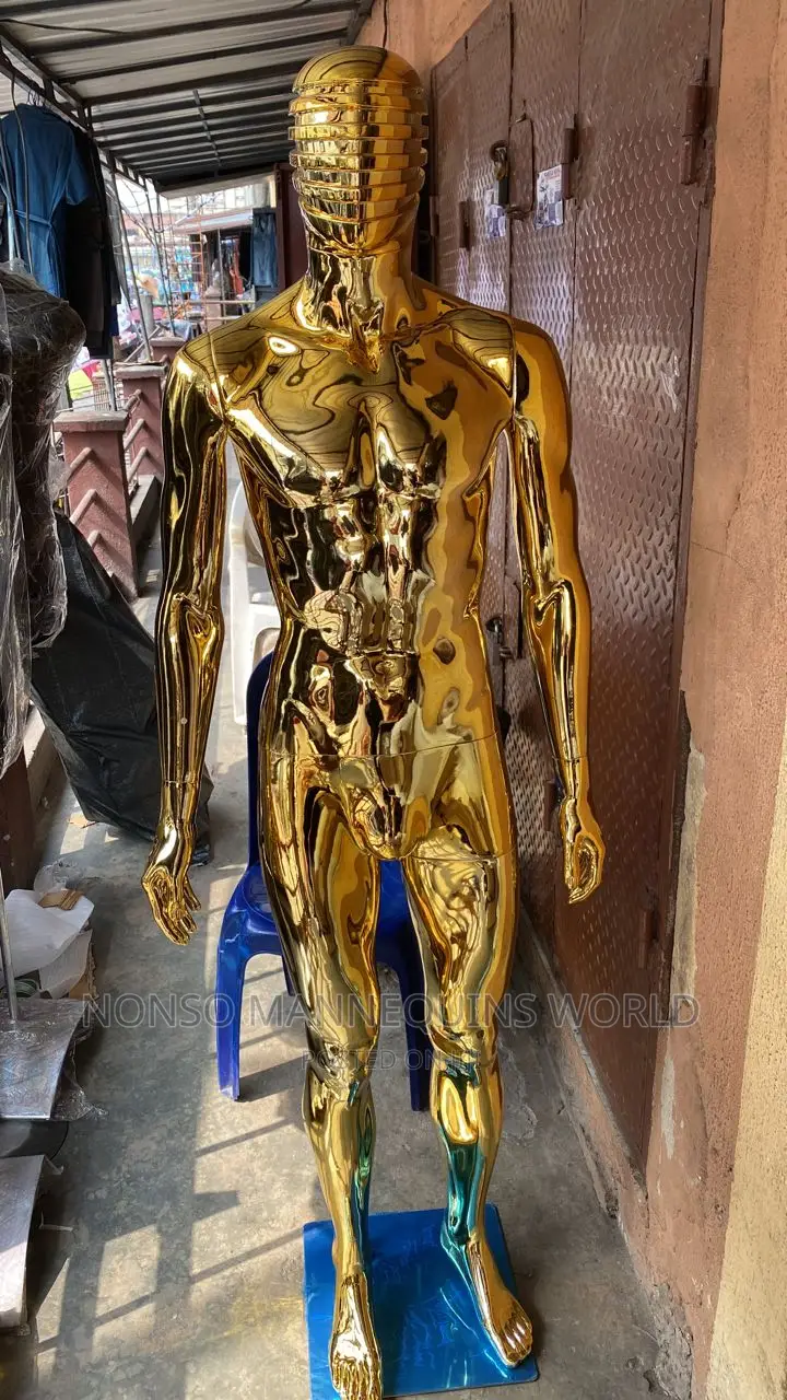 Full Body Male Gold Chrome Spider Head Mannequin