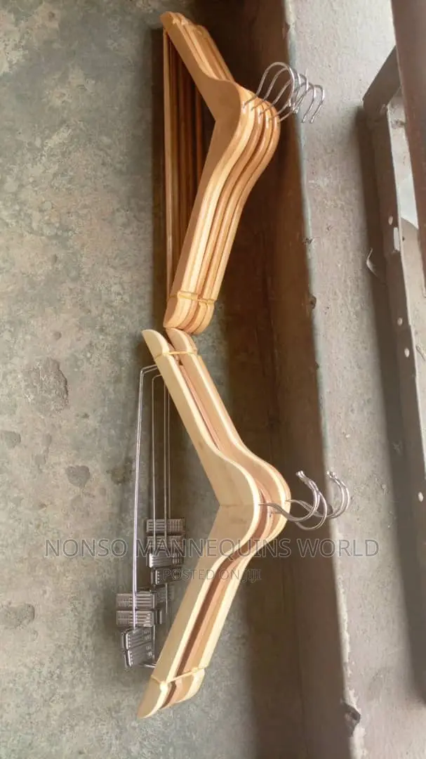 Wooden Clip Hangers A Set