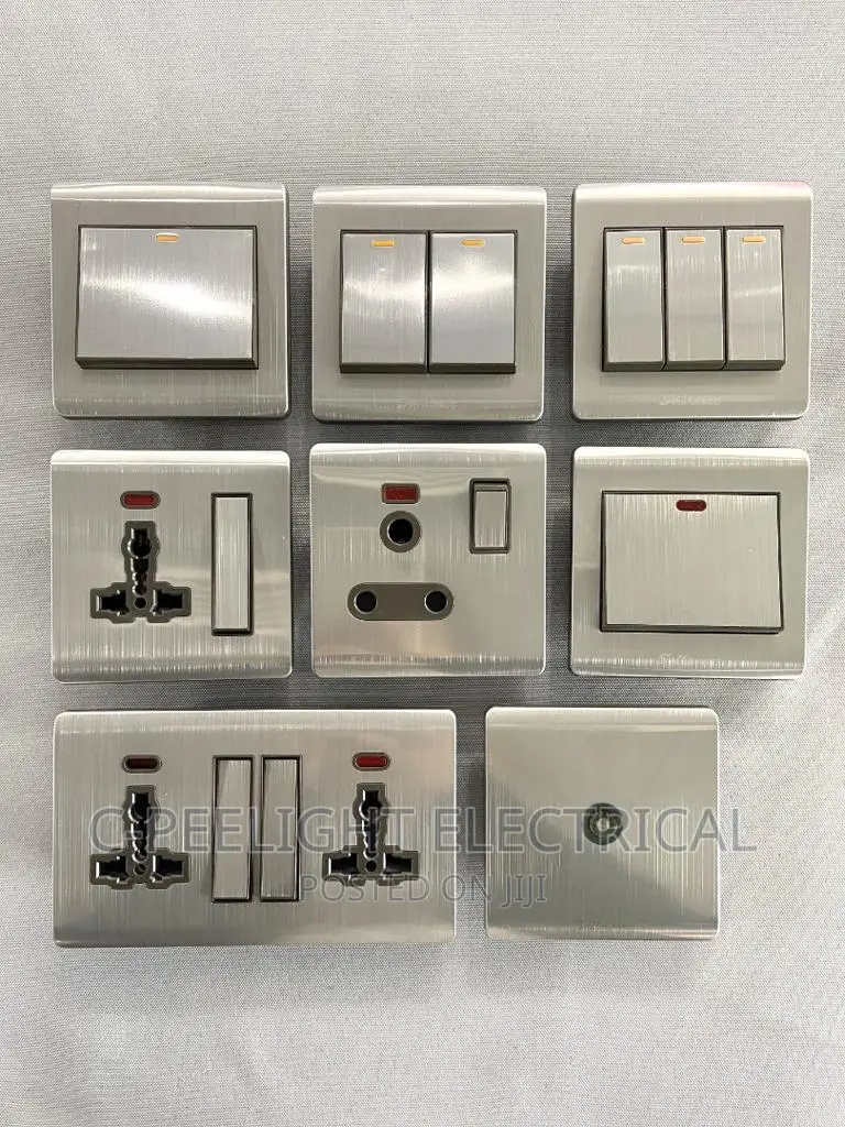 Original Silver Switches and Sockets