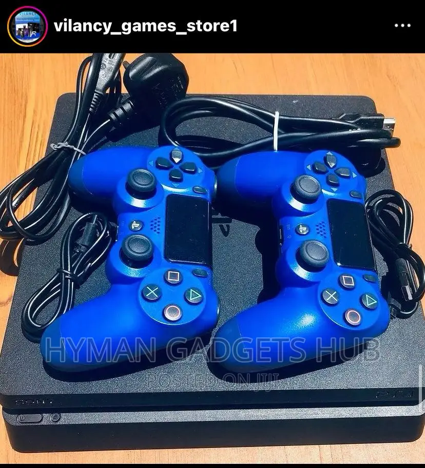 London Used Ps4 Slim With 2 Pads and 10 Latest Games