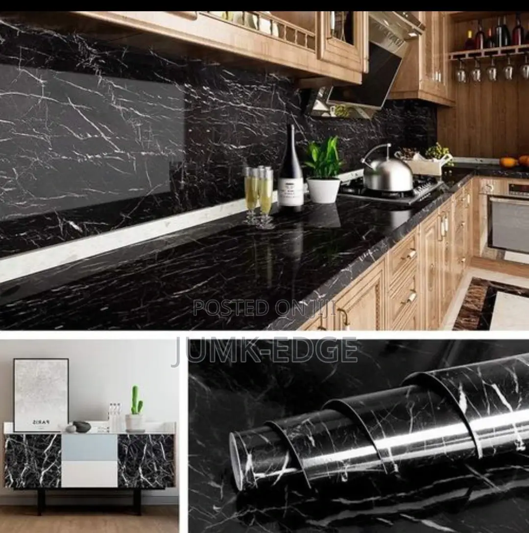 Marble Pattern Self-Adhesive Wall Paper, Cabinet Waterproof