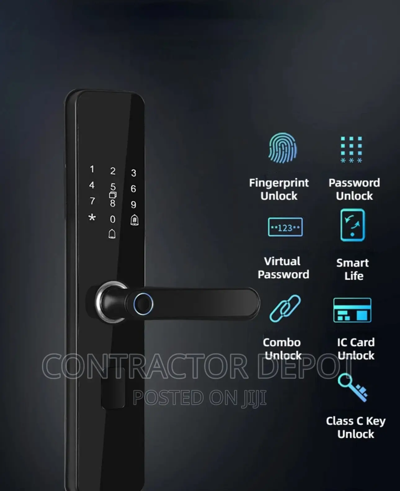 Smart Lock Fingerprint / IC Card / Password / Key Unlock/