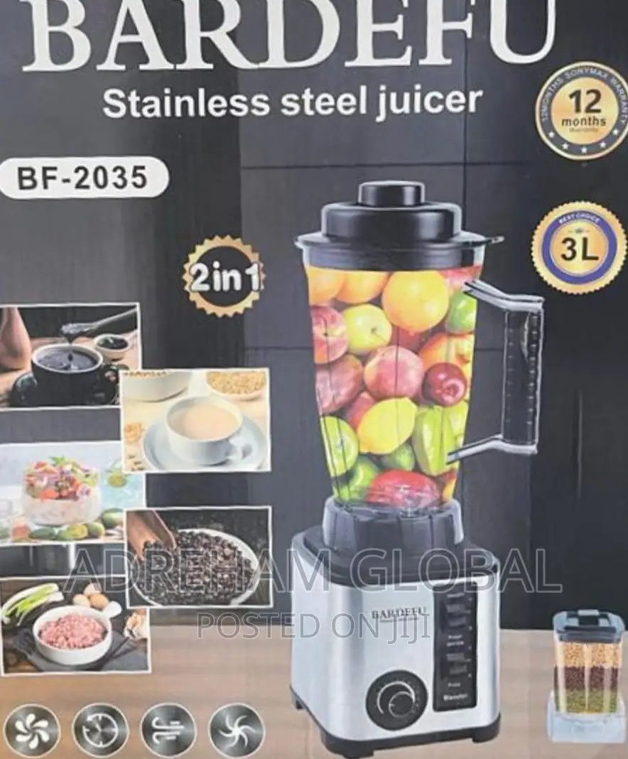 Bardefu 2 in 1 3l Blender Stainless Steel Bf- 2035
