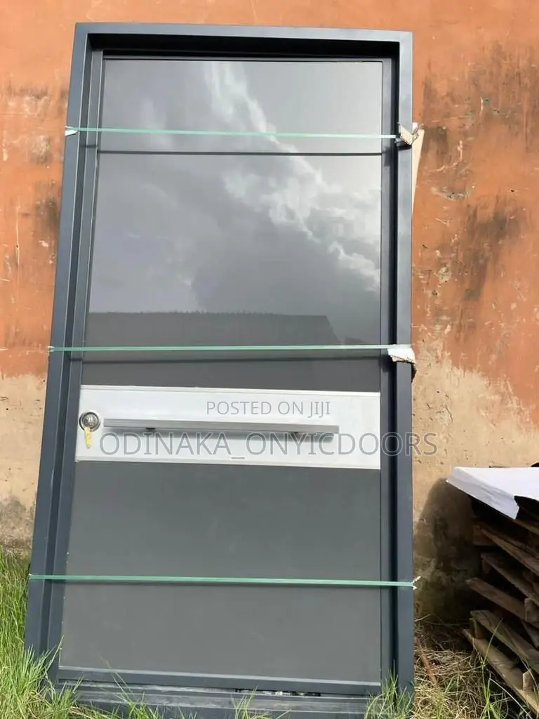 8ft by 4ft Single Leaf Pivot Door(Black and White Design)