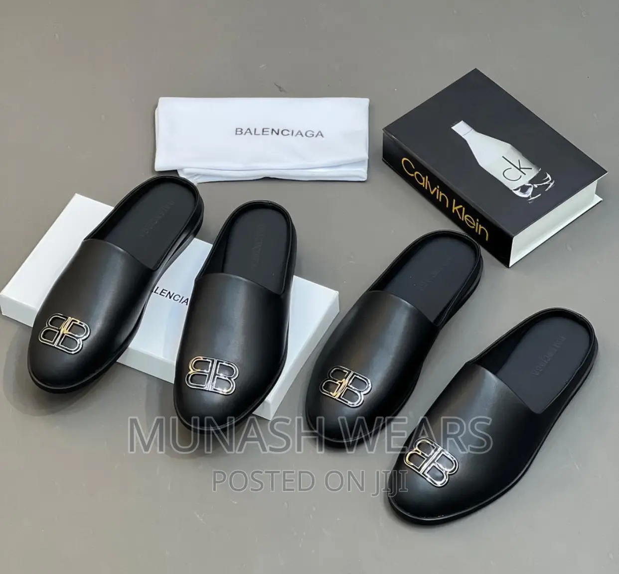 Original Leather Versace X BALENCIAGA Half Shoe