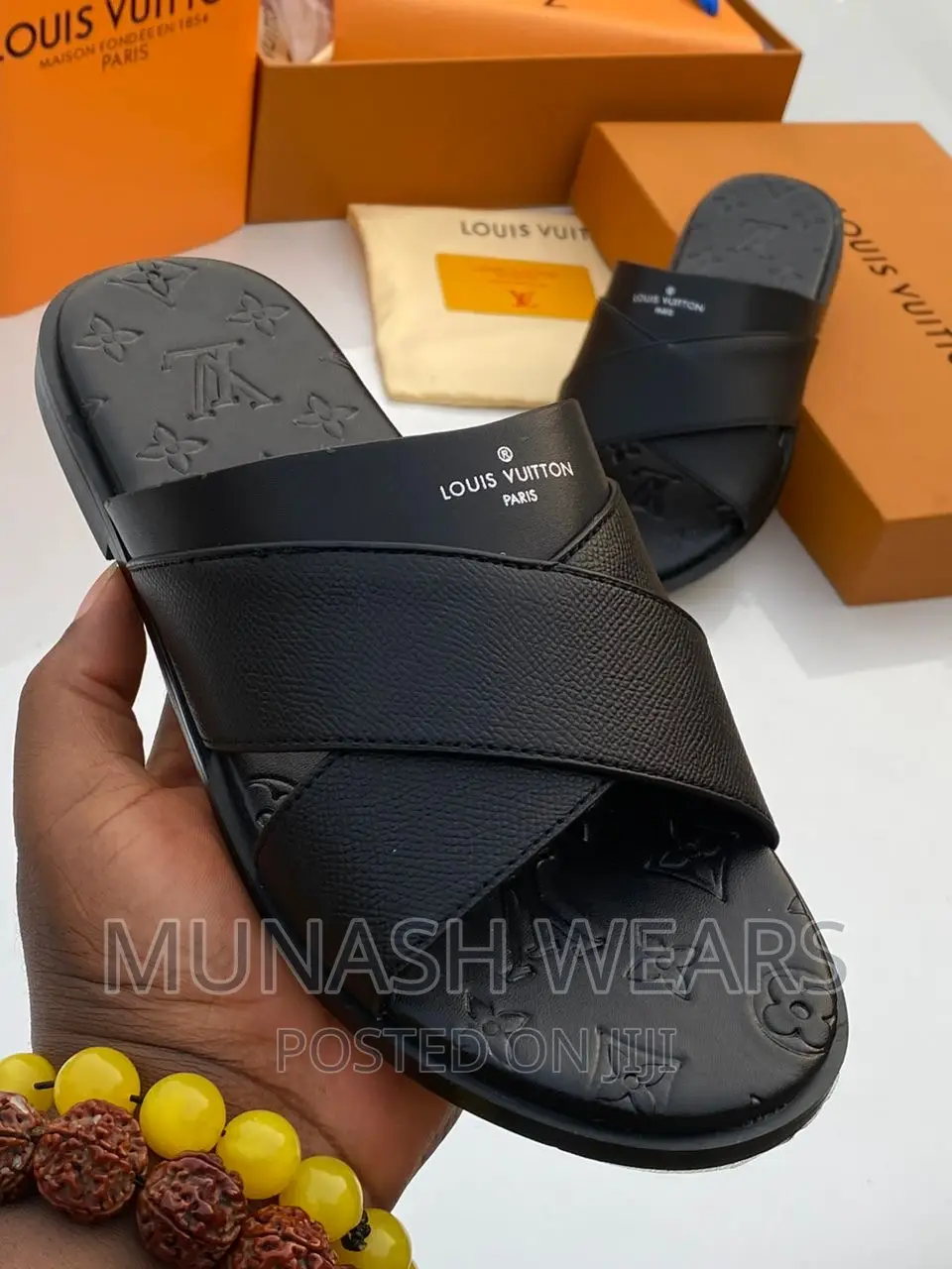 Louis Vuitton X Fendi Leather Slipers