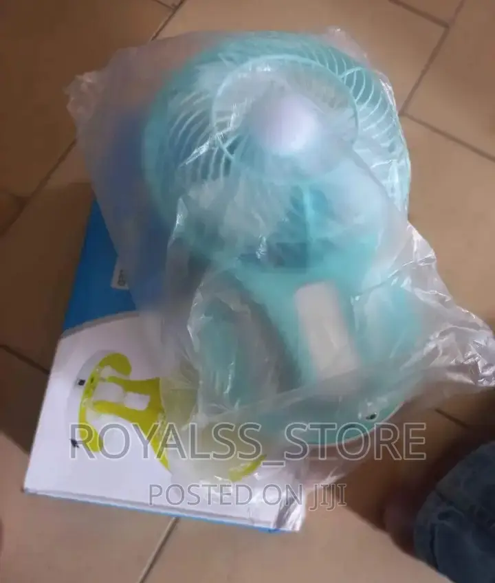 Rechargeable Portable Fan With LED Lights