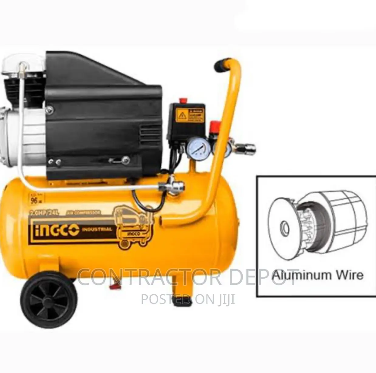 INGCO ACS175246 Silent and Oil Free Air Compressor 0.8hp 24L