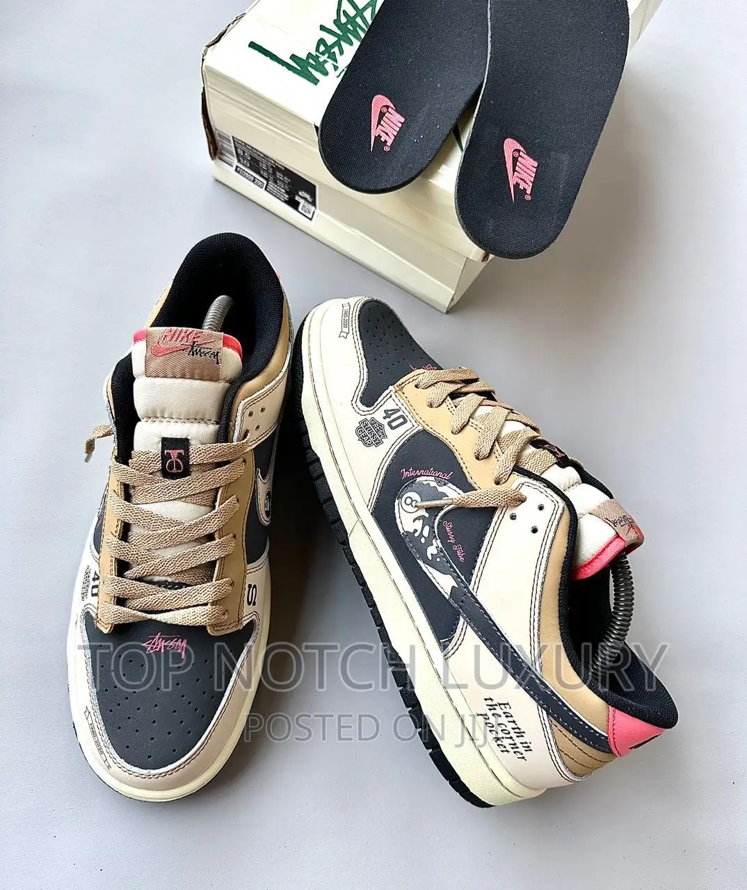 ORIGINAL Stussy X Nike Sb Dunk Low* MALE FEMALE SNEAKERS