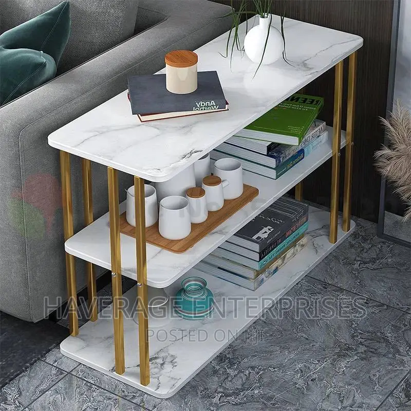 Faux Marble Design Side Table