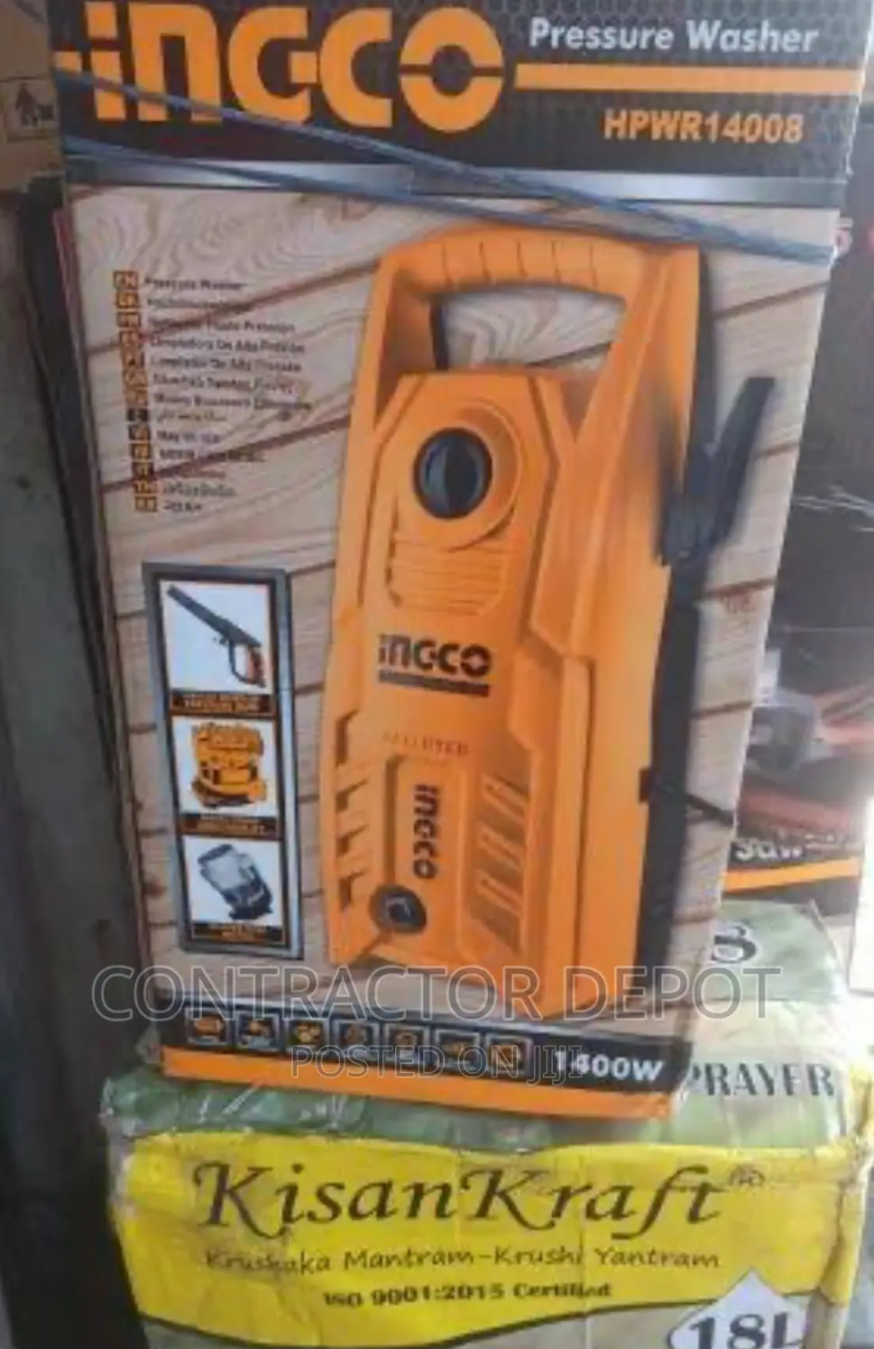 1400 Watt, 100 Bar Ingco Hpwr14008 High Pressure Washer