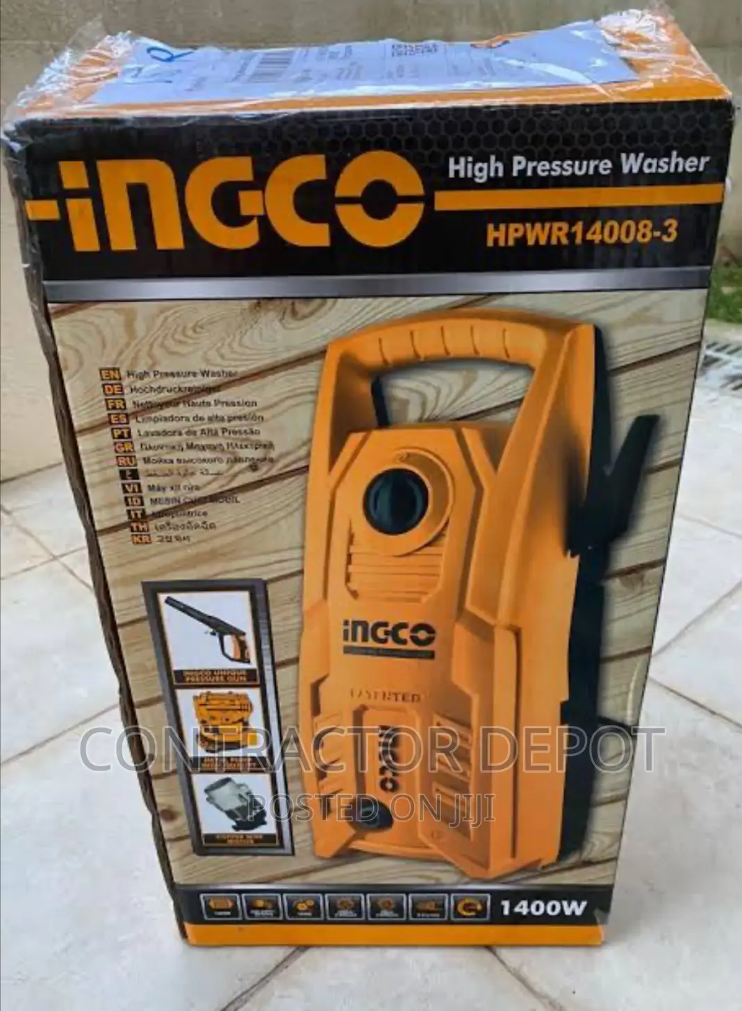 1400 Watt, 100 Bar Ingco Hpwr14008 High Pressure Washer