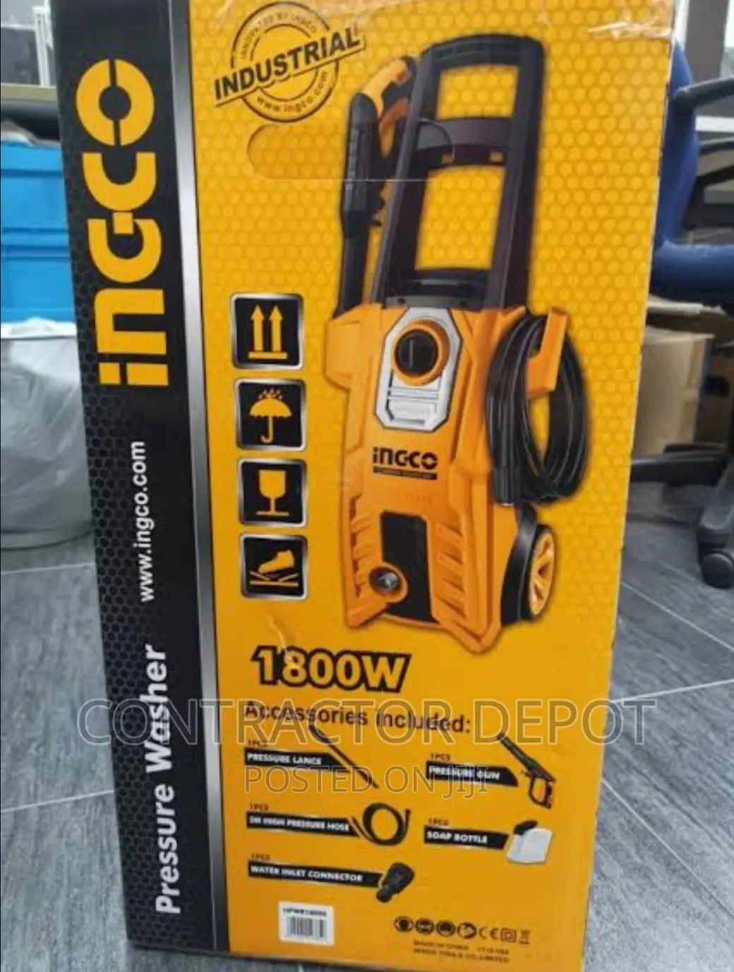 Ingco Original High Pressure Washer 1800w-150bar With Soap