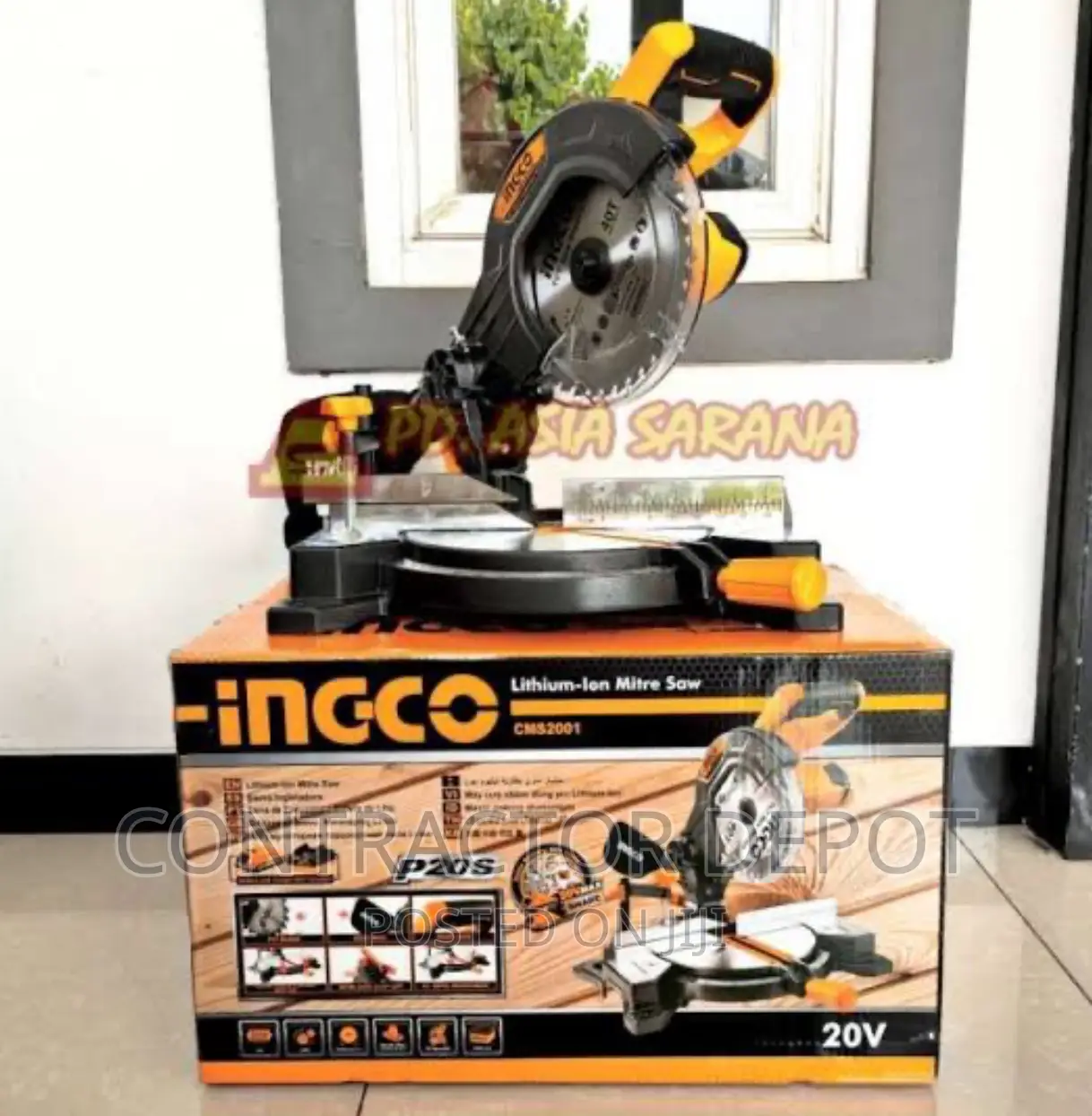 INGCO Cordless Lithium Ion Mitre Saw for Wood and Aluminum