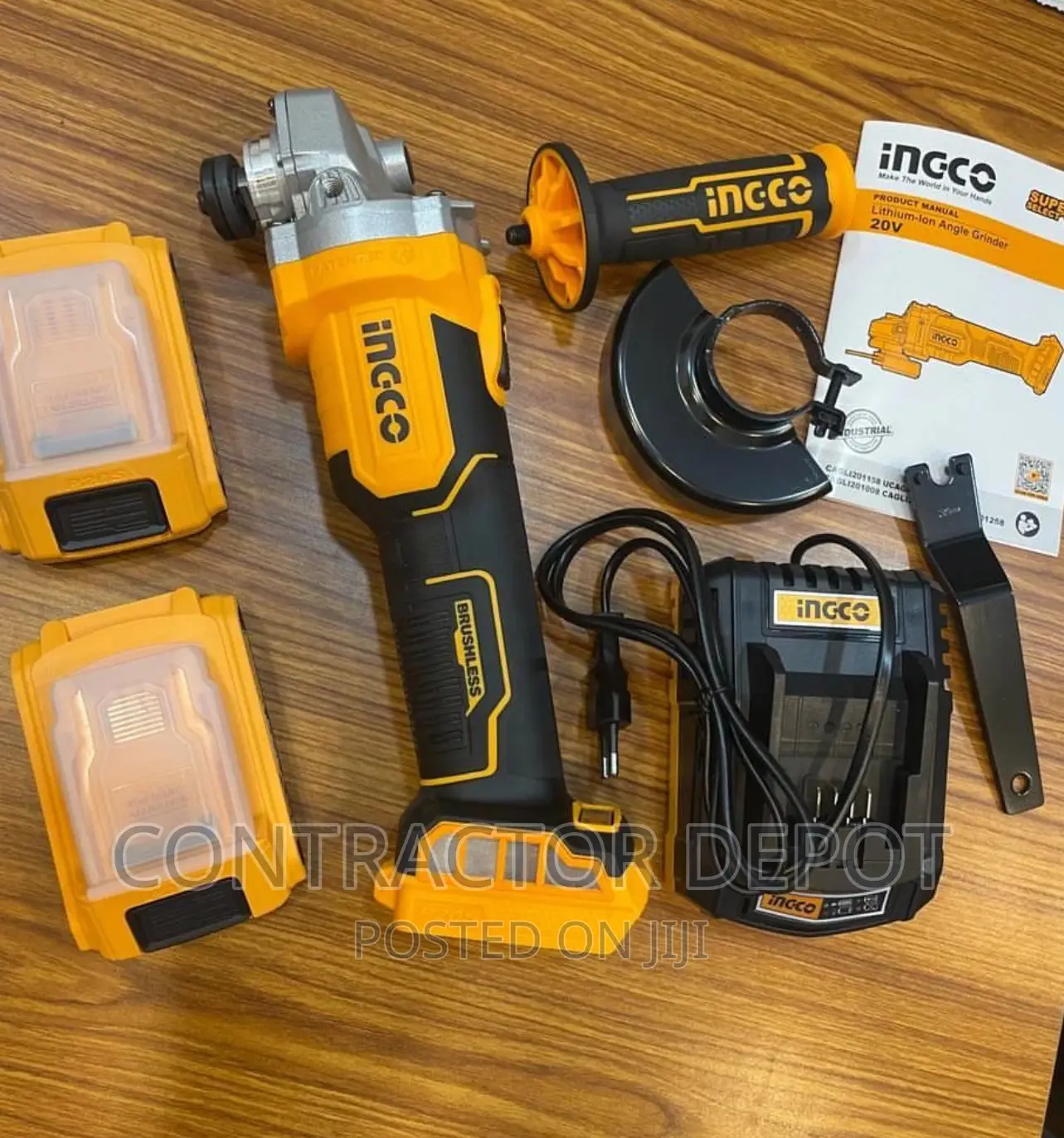 INGCO Lithium-Ion Cordless Grinder 20V P20 With 2pcs Battery