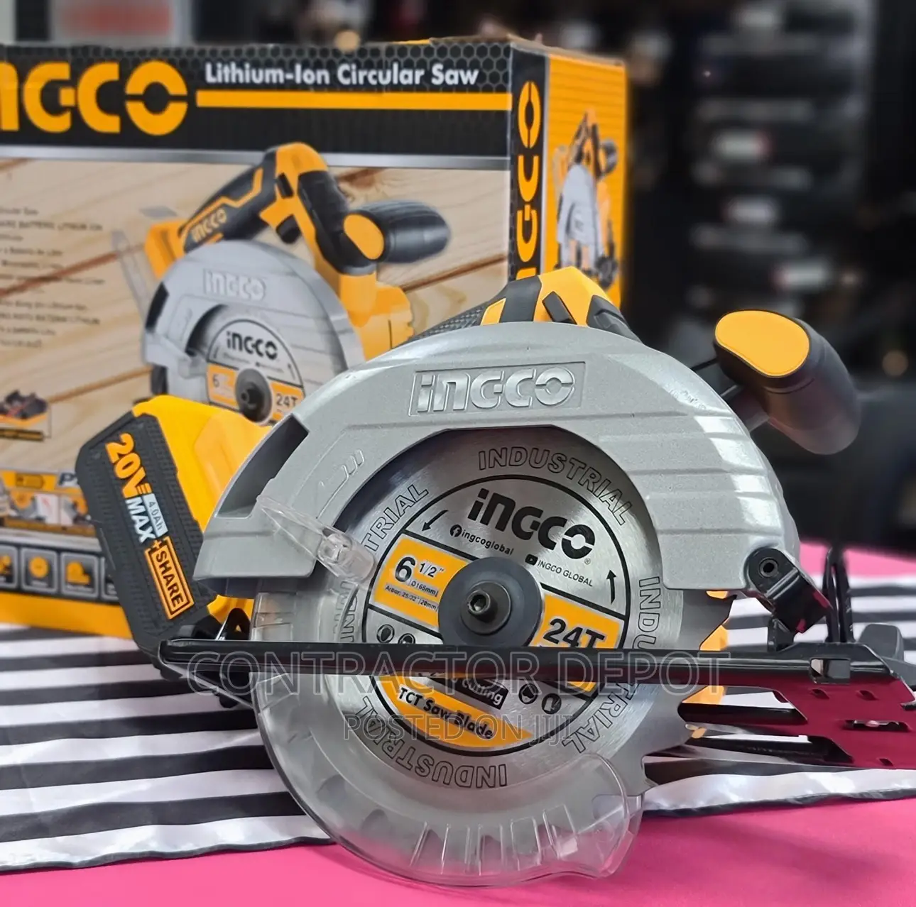 Ingco 7" Cordless Lithium Lon Circular Saw 20V - CSLI1401
