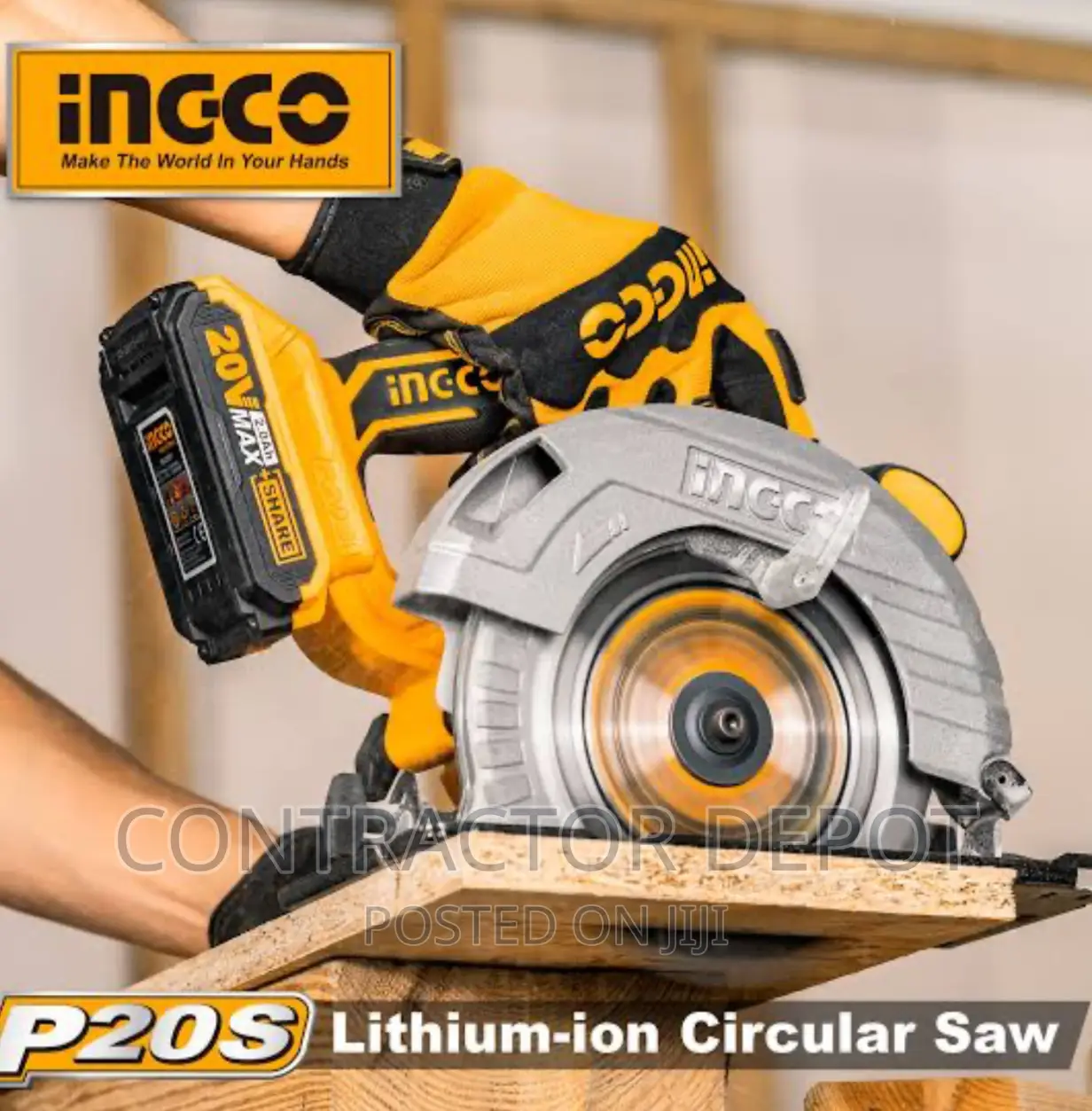 Ingco 7" Cordless Lithium Lon Circular Saw 20V - CSLI1401