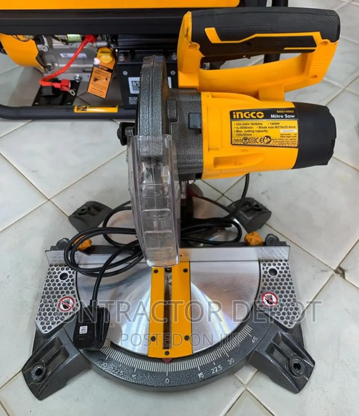 Ingco Miter Saw, Cutting Blade Size: 8 1/4inch