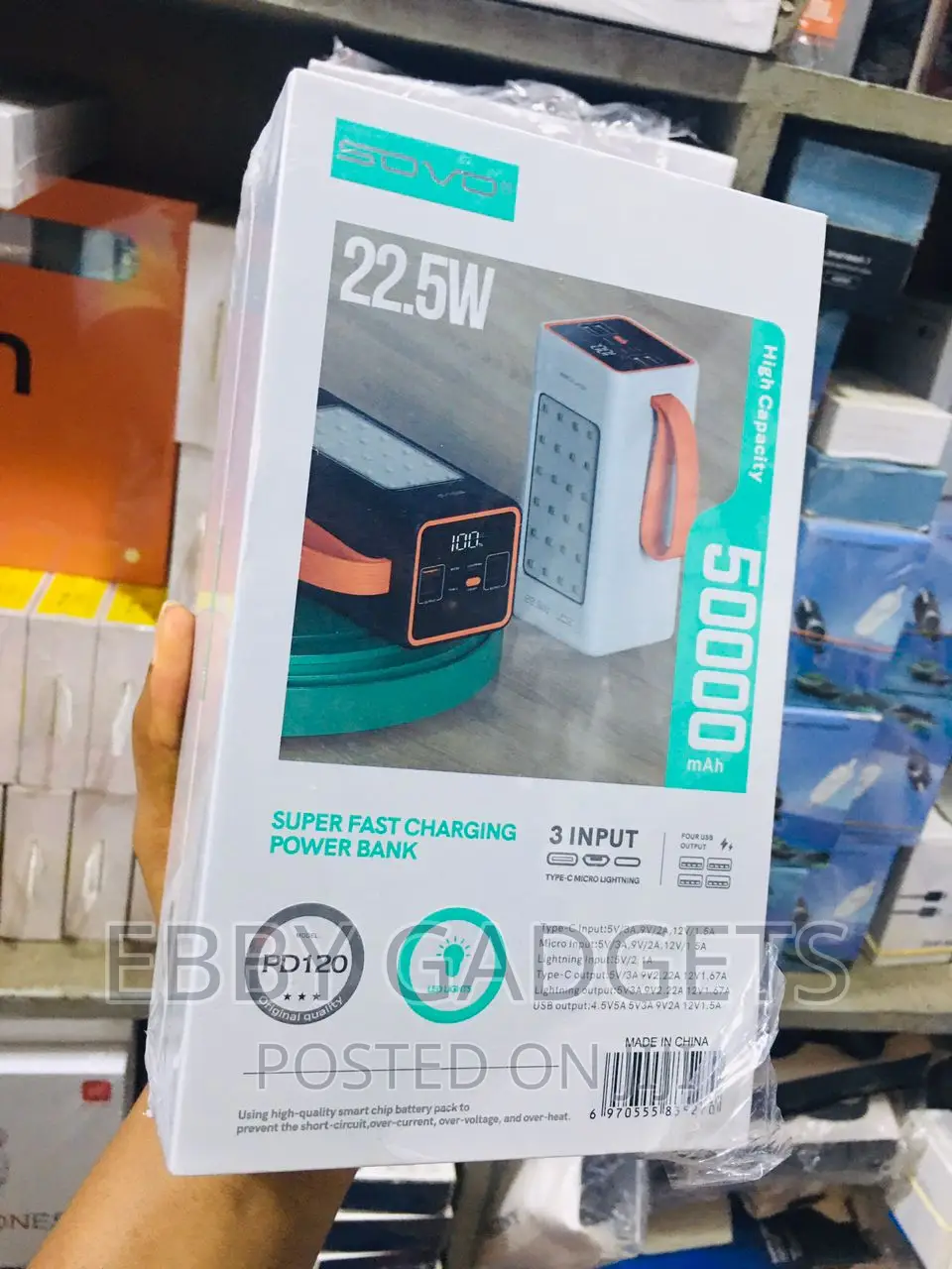 SOVO 50000mah Large Capacity Power Bank Portable Power