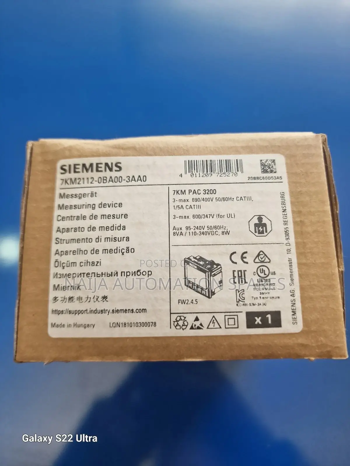 Sentron Pac3200 Multifunction Powermonitoring Meter