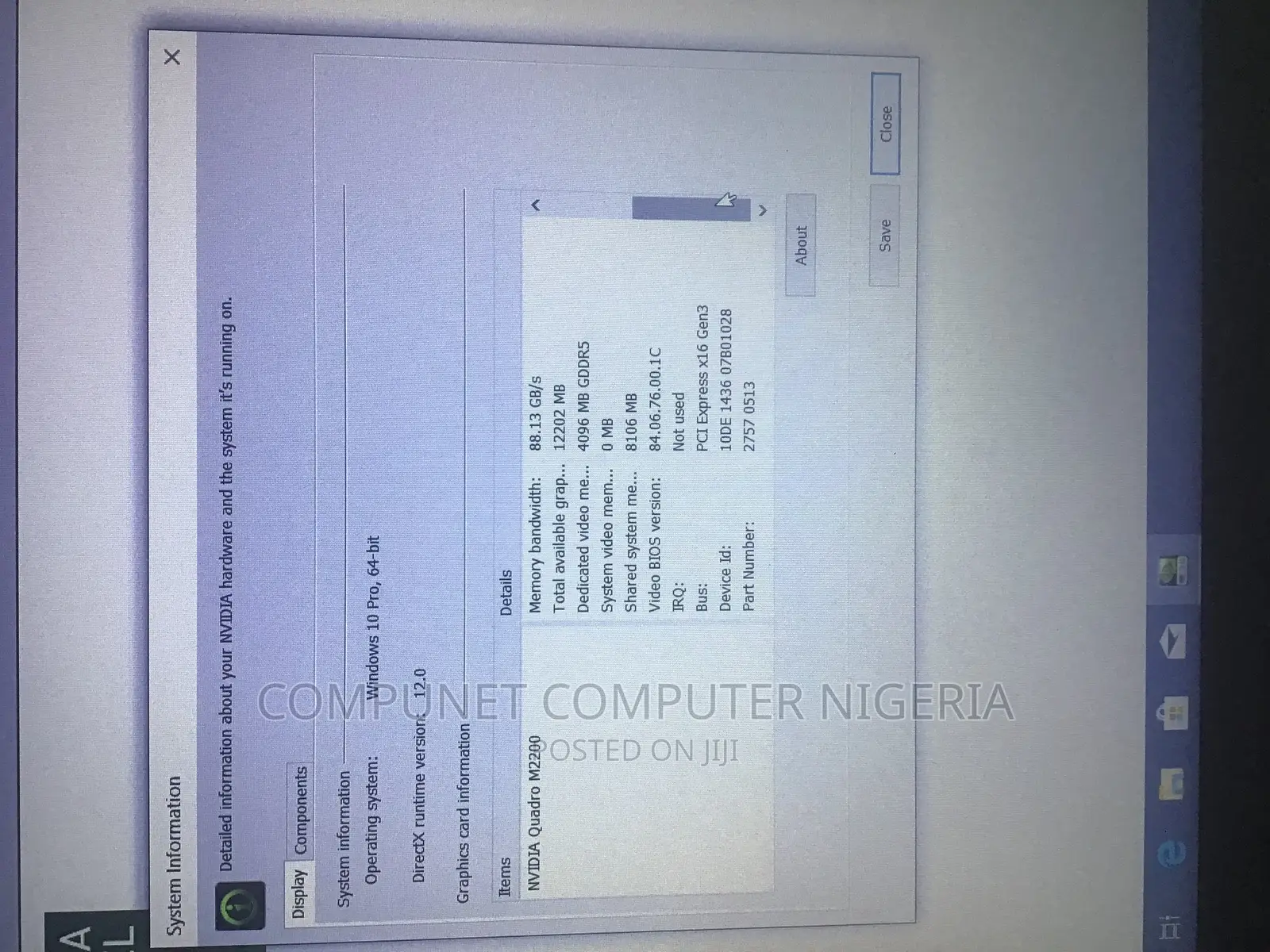 Laptop Dell Precision 3530 16GB Intel Core I7 SSD 512GB