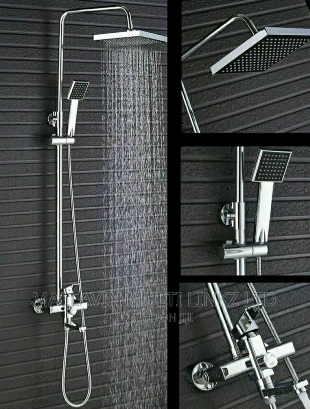 Polished Chrome Rainfall Bathroom Shower