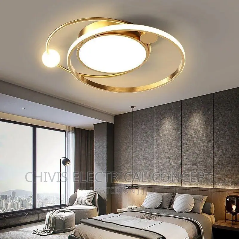 New Ring Round Gold Simple Design Remote Control Light