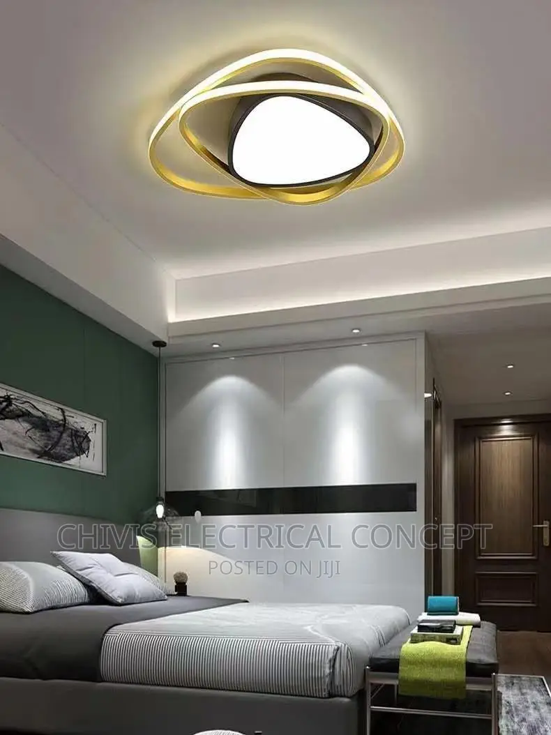 New Ring Round Gold Simple Design Remote Control Light