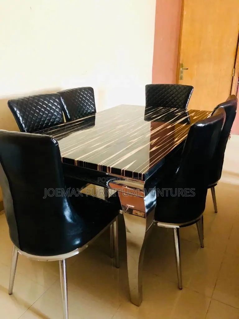 Marble Dining Table By6 With Quality Leather Chair.