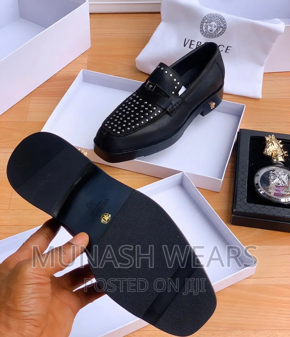 Original Leather Stone Gucci Loafers Shoe