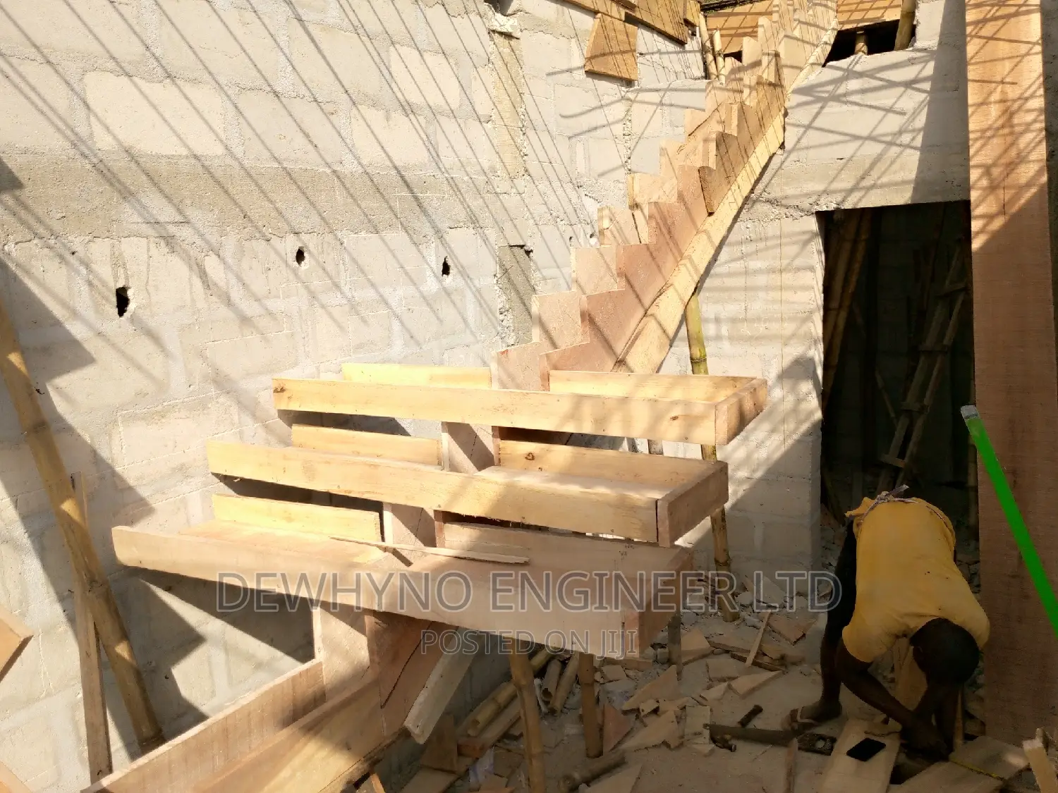 Construction of a Suspended Staircase