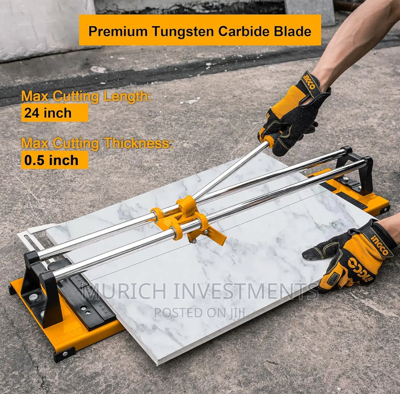 600mm 24” Manual Tile Cutter With 2pcs Tungsten Carbide
