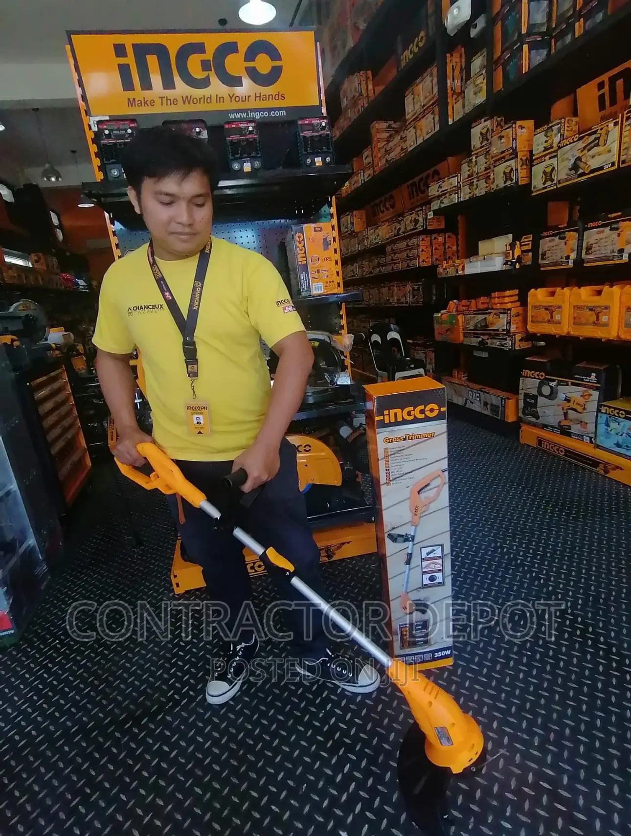 INGCO Grass Trimmer Cordless 20V Lithium Lawn String Cutter