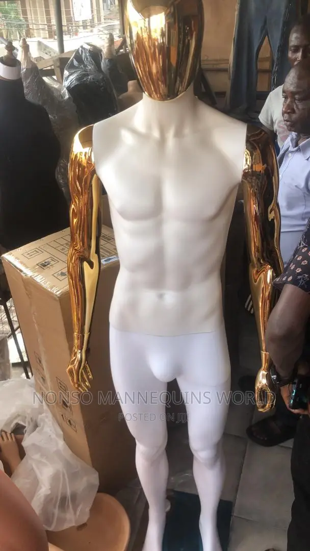White and Gold Male Full Display Mannequin