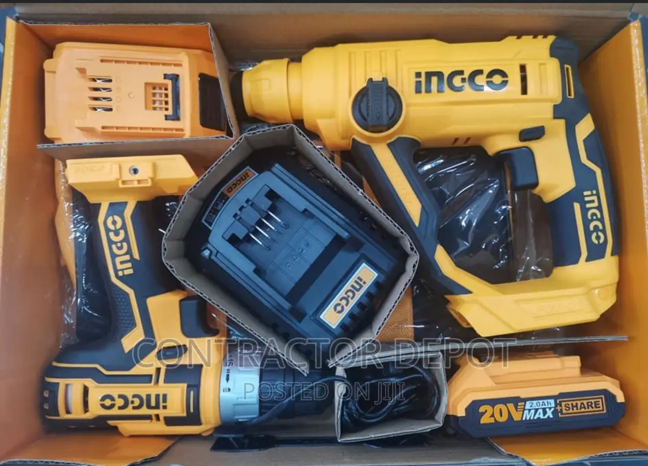 Ingco Cordless Drill and Cordless Rotary Hammer Combo KIT
