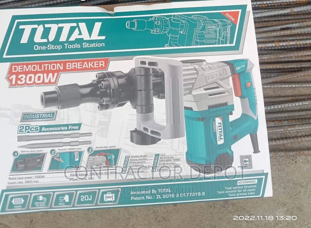 Totaltotal Demolition Breaker 1300W (TH213006 INDUSTRIAL