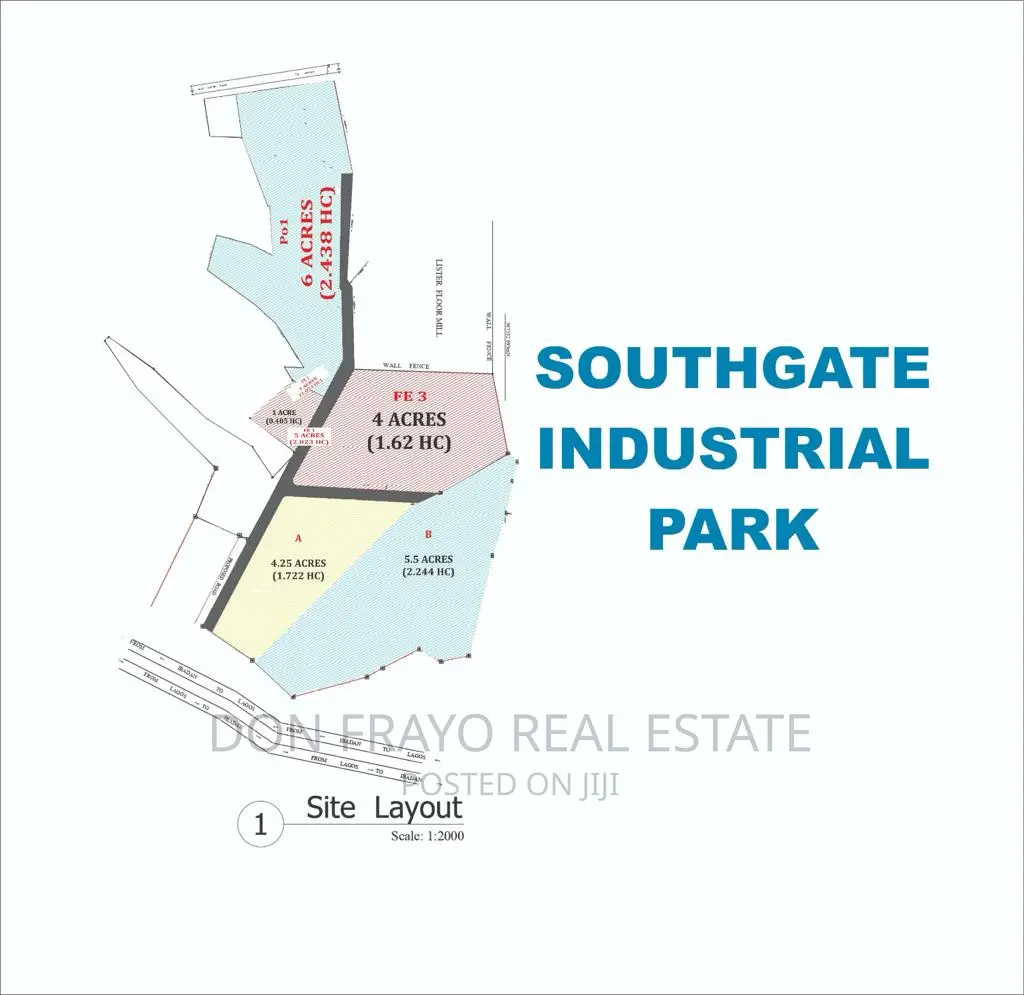 2 Acres Industrial Land Facing Expressway Tollgate Ibadan