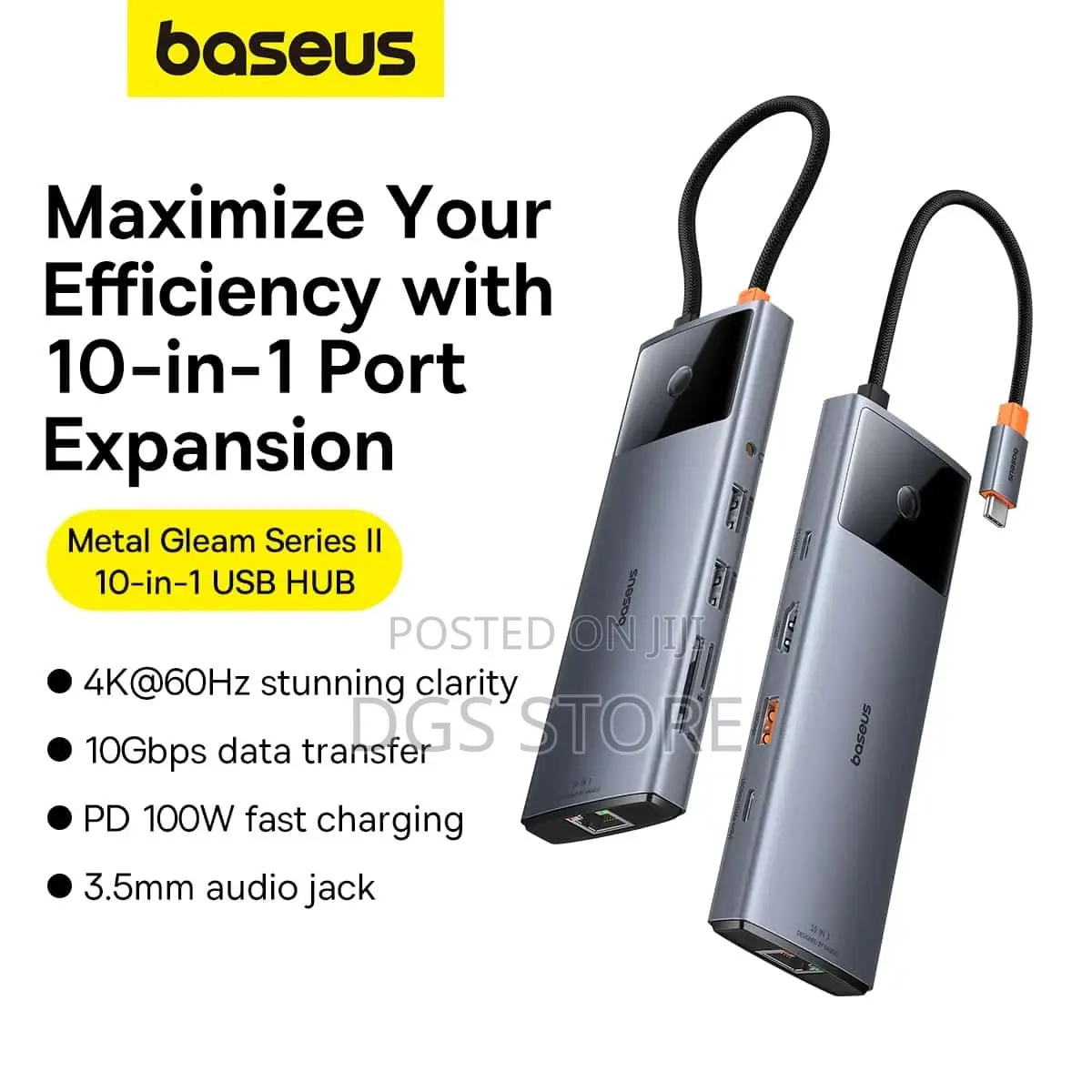 Baseus at 60HZ Clarity Ultrajoy Series 10 Port Hub