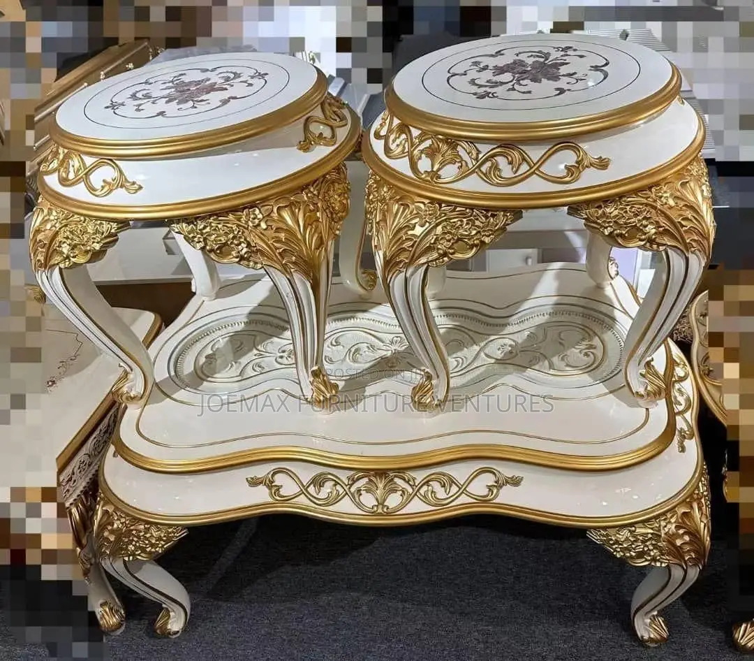 Turkish Royal Center Table With Two Side Stools.