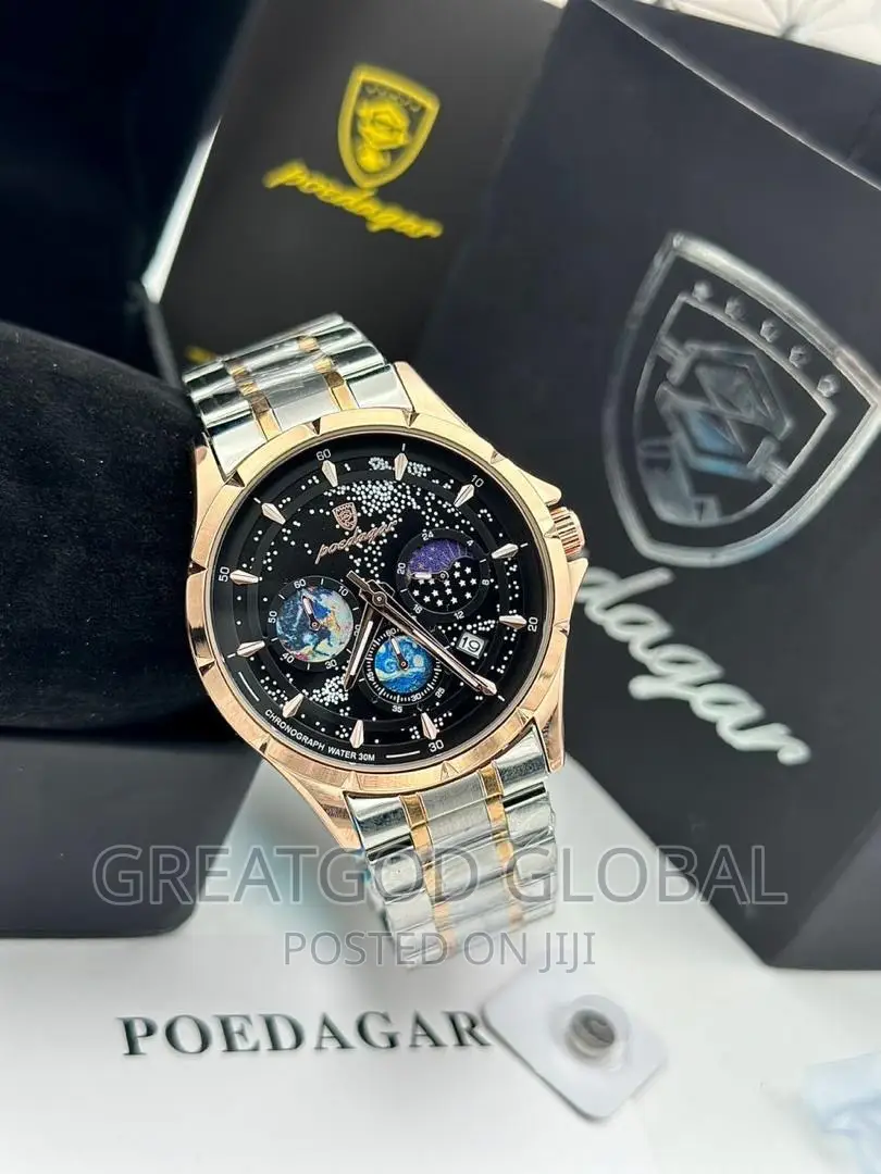 Chronograph Poedagar Quartz Movement Wristwatch.