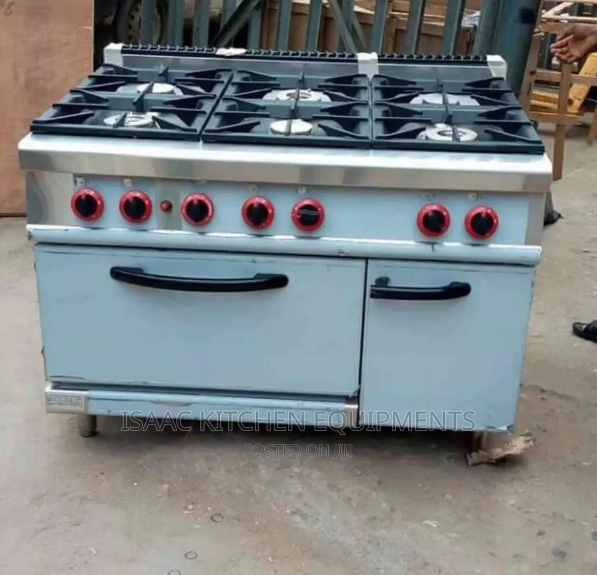 6burner Gas Cooker With Oven and Cabinet